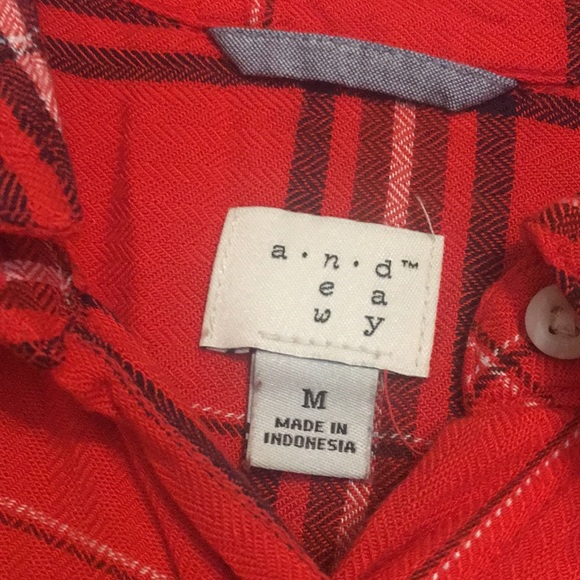Target orange button up shirt barely worn! - Picture 4 of 4